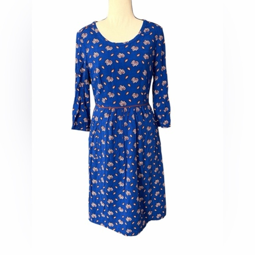 Biden Blue Maple Leaf Women's Dress size 6 L